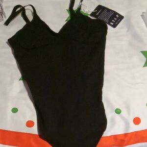 Black Bodysuit with Straps Size 3xl-4xl Brand New